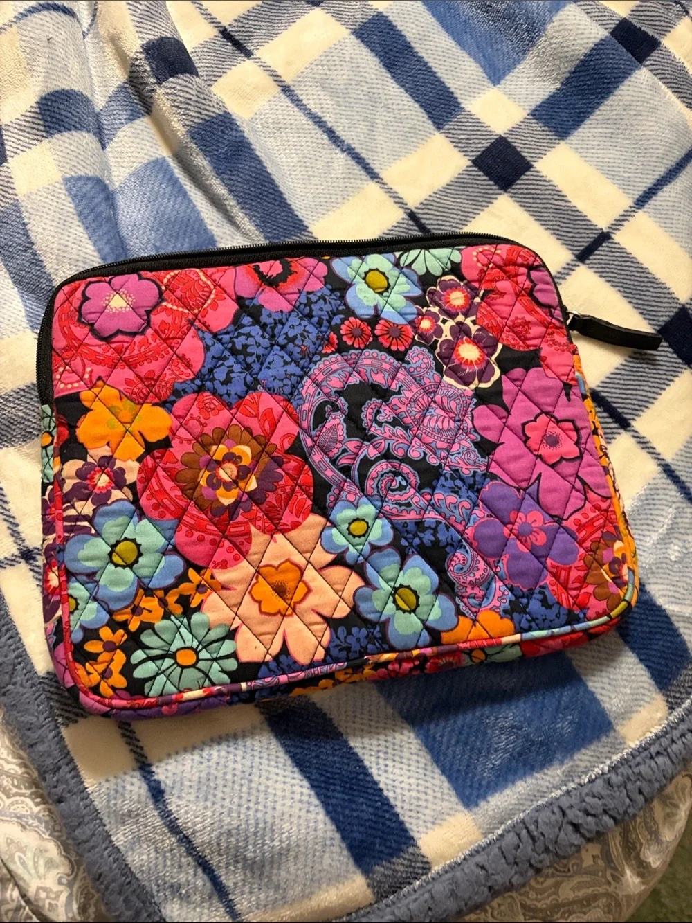 Vera Bradley Quilted Floral Tablet Sleeve in Purple, Pink, Red, Blue, Orange
